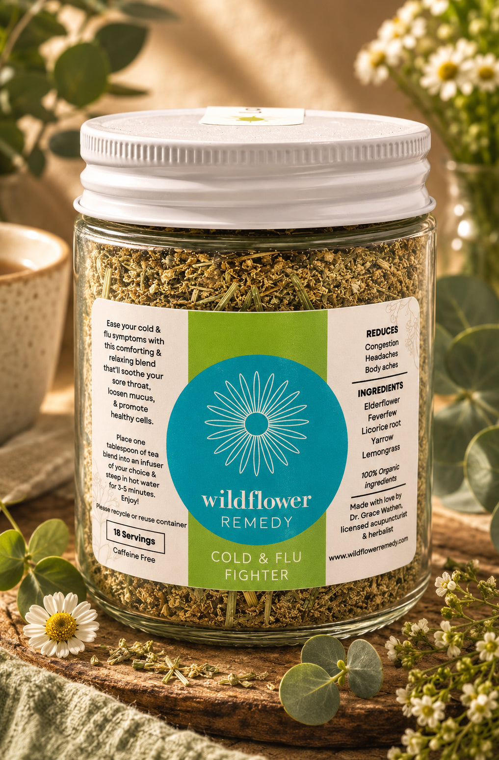 Cold & Flu Fighter - Glass Jar